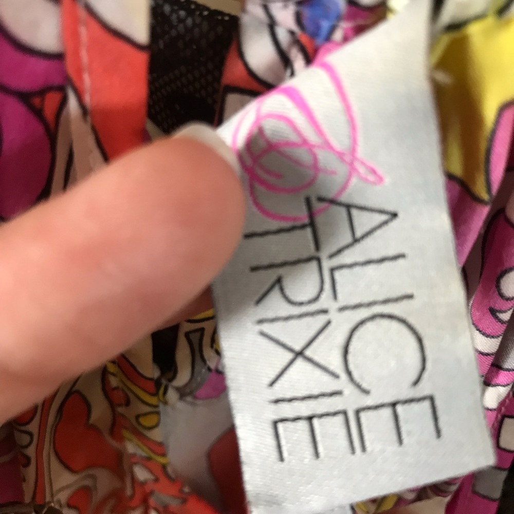 Alex & Trixie 🌸Summer Print Silk Dress/Tunic szM - Picture 4 of 4